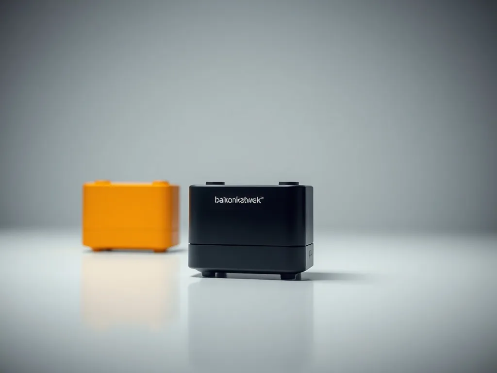 Ein Balkonkraftwerk mit zwei Solarmodulen am Balkongeländer, daneben der Wechselrichter