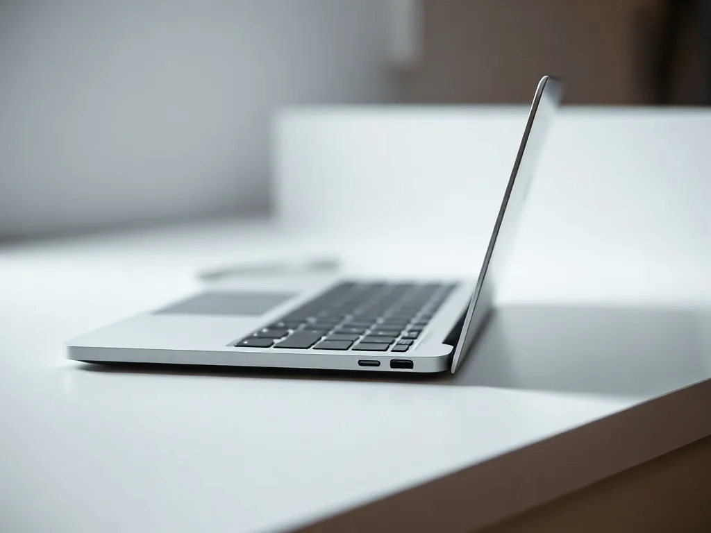 Nahaufnahme einer MacBook-Tastatur mit markierten Tasten für eckige Klammern